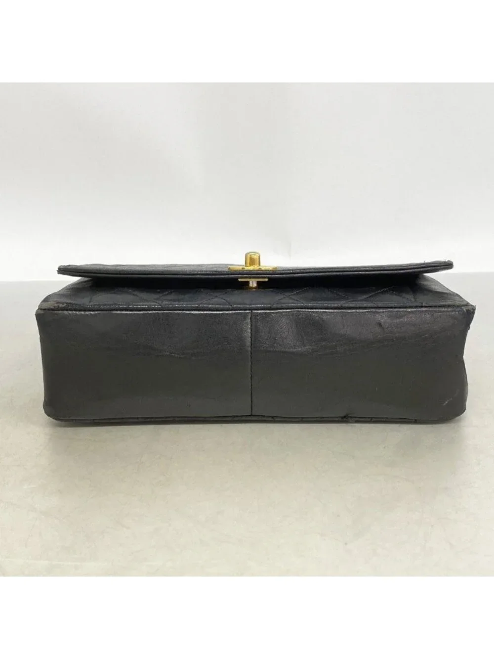Chanel Shoulder Bag Diana Lambskin Black Gold